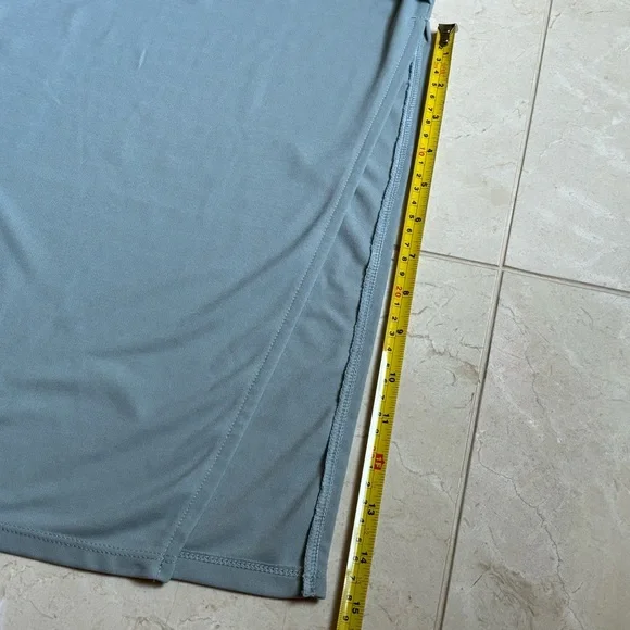 H&M Light Blue-Grey Flounce-Detail Slip Dress - Picture 6 of 11